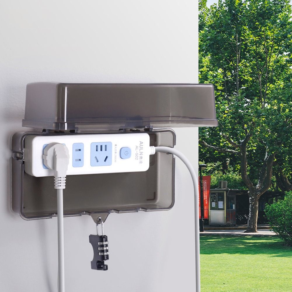 Portable Plastic Plug Box Anti - Outdoor Power Strip Weatherproof recension och pris